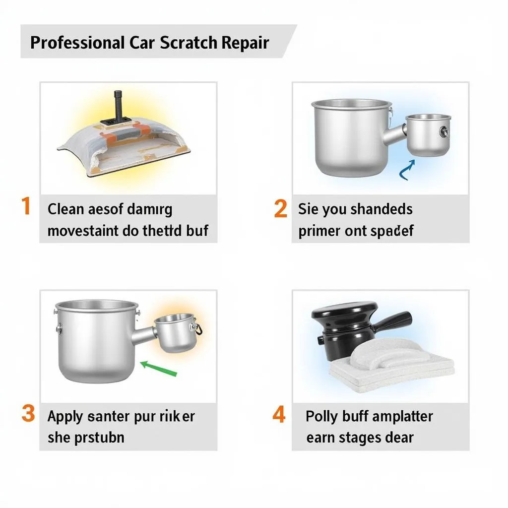 Professional Car Scratch Repair Process