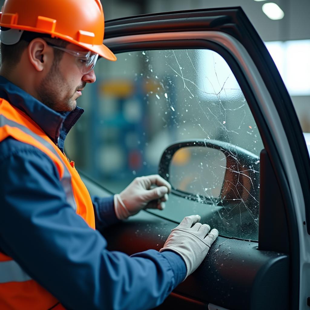 Car Window Repair by a Professional Technician