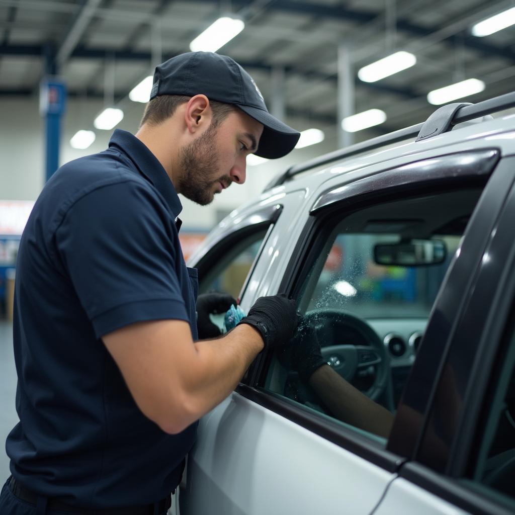 Professional Car Window Repair Technician