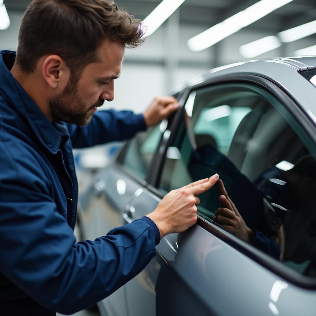 Professional Car Window Tinting Repair Technician