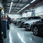 Modern car body repair shop in Rainford