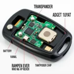 Remote Car Key Internal Components