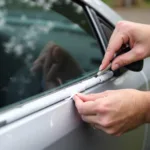 Applying Repair Care Window Putty