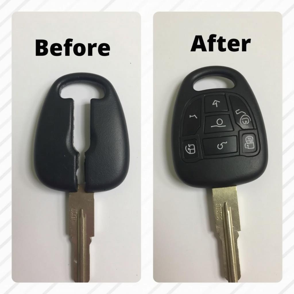 Successfully repaired broken car key with Sugru