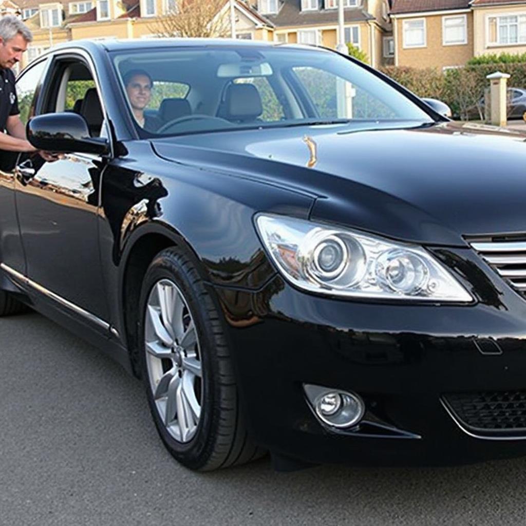 A newly repaired car in Shoreham-by-Sea