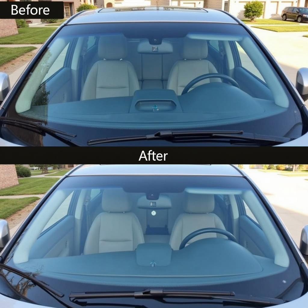 Before and After Windshield Repair