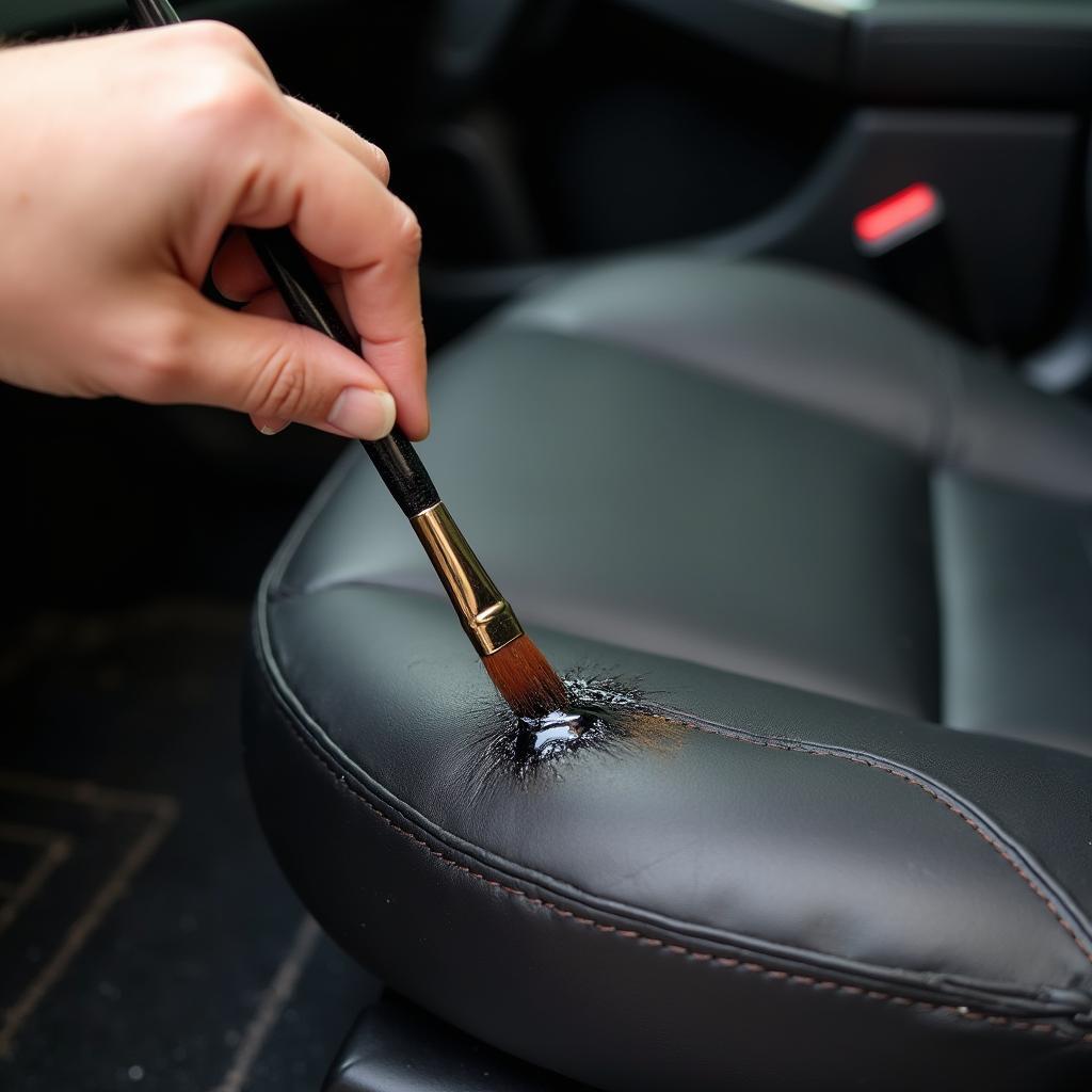 Repairing a Burn Mark on Leather Car Seat