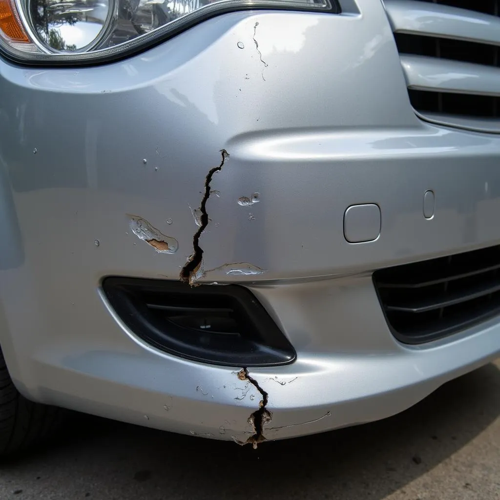 Repairing Cracked Car Bumper