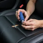 Repairing Faux Leather Car Seat