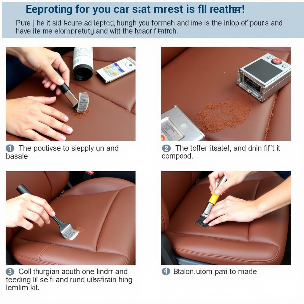 Repairing Large Tear in Leather Car Seat Using a Repair Kit