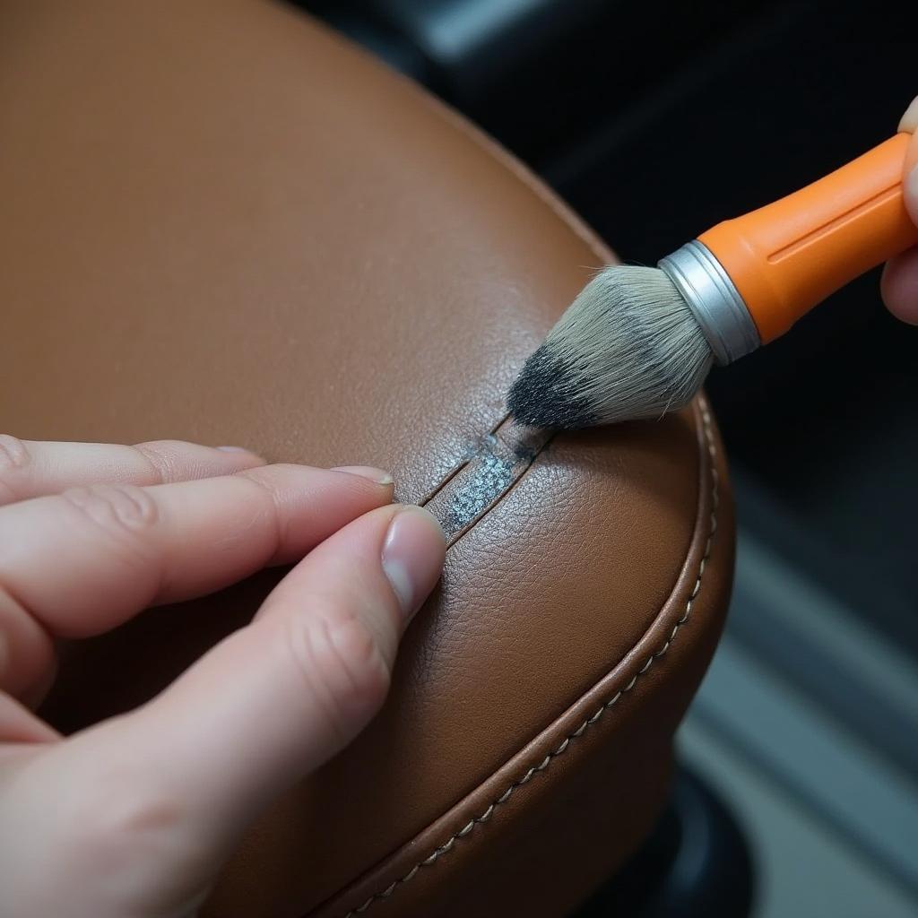 Repairing a Tear in a Leather Car Seat 