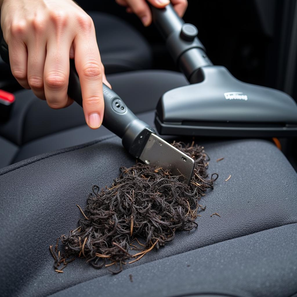 Repairing Minor Scorch Marks on Cloth Car Seat