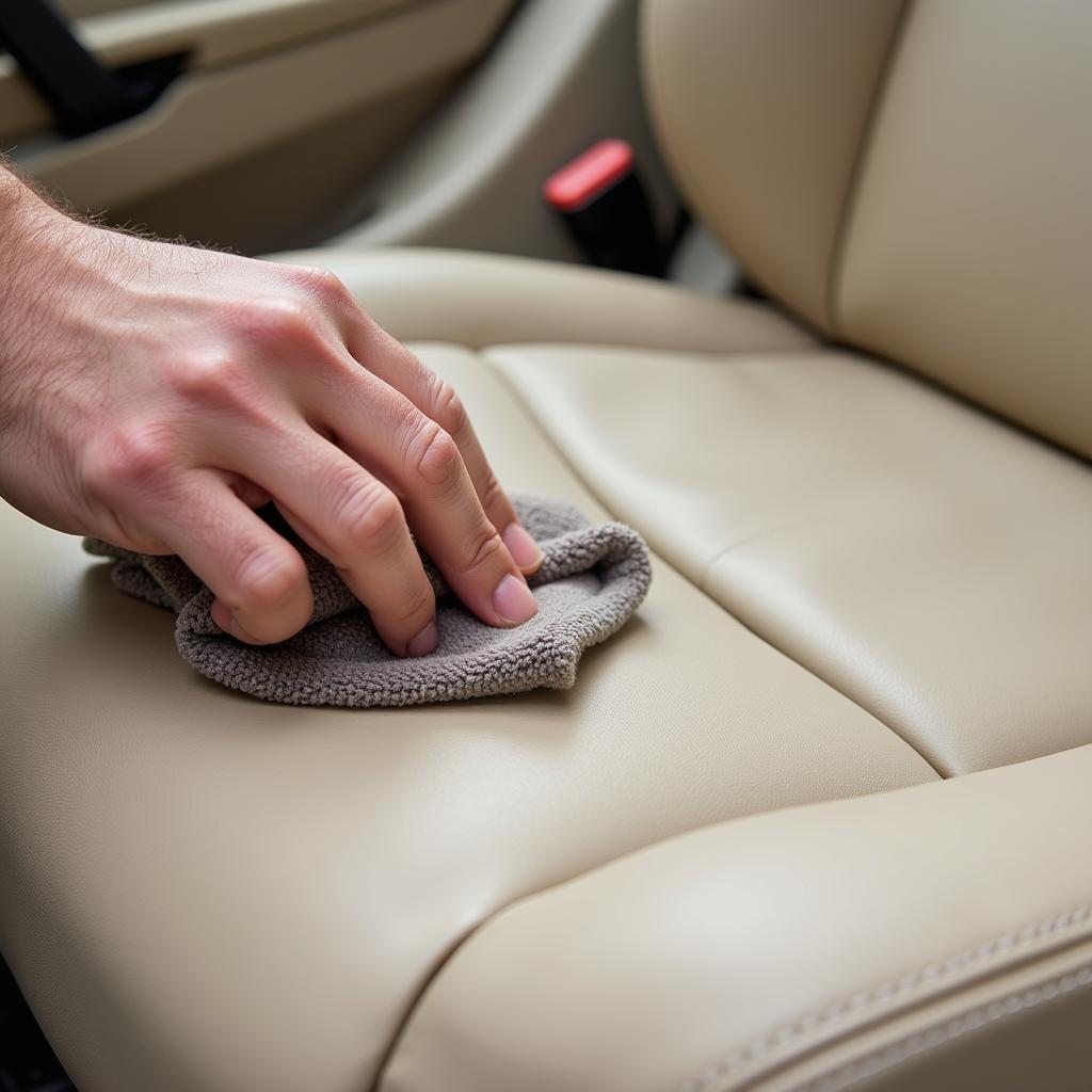 Repairing Minor Scuffs on a Leather Car Seat