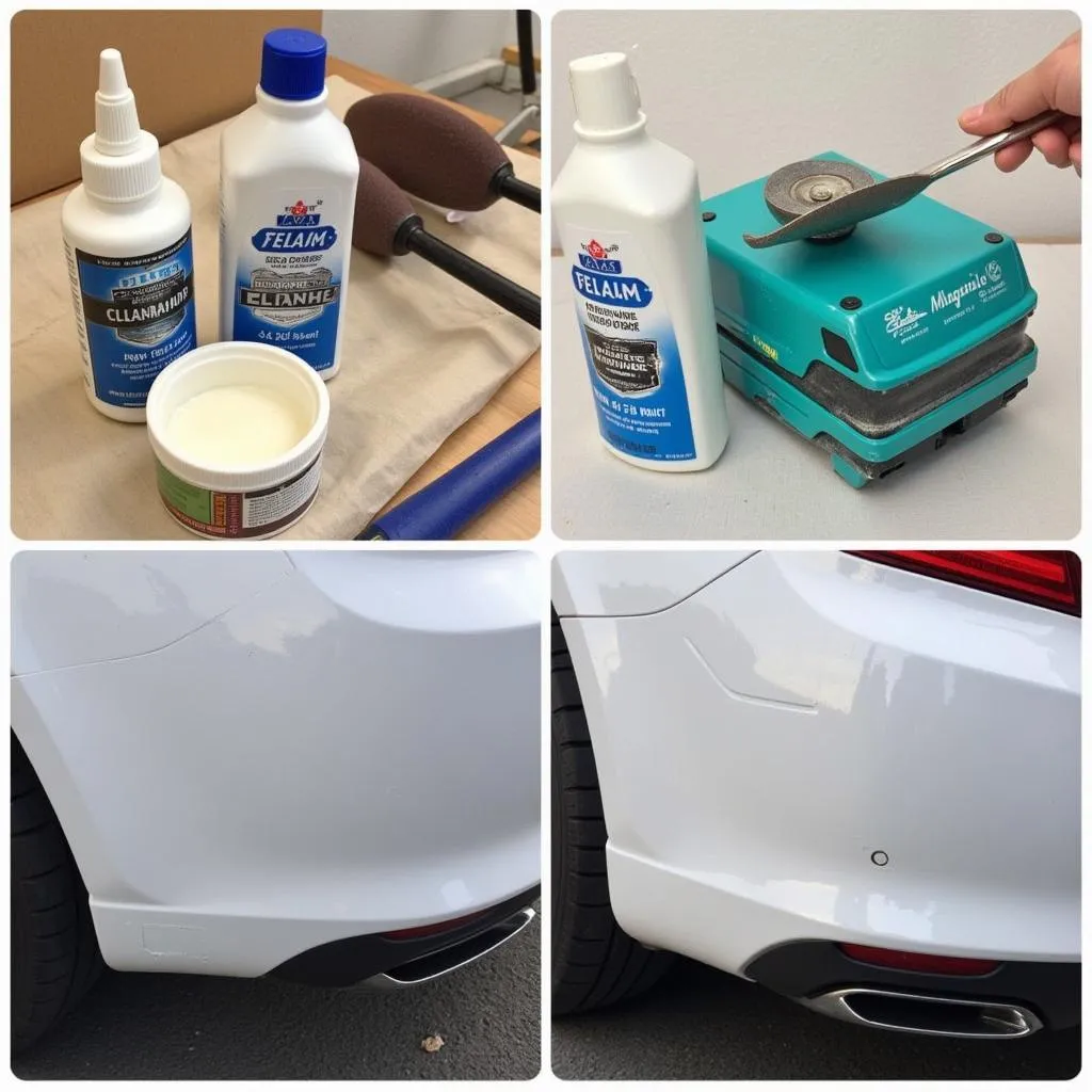 Repairing a Scratched Plastic Car Bumper