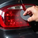 Repairing scratches on car brake lights