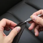 Repairing Seam Rip in Leather Car Seat