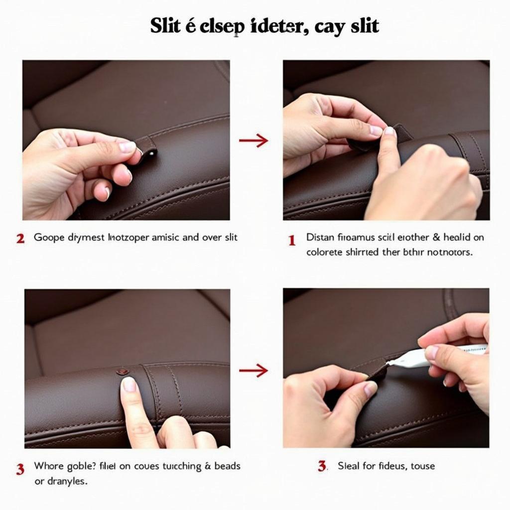 Repairing Slits in a Leather Car Seat