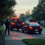 Repo tow truck retrieving a car from a public street