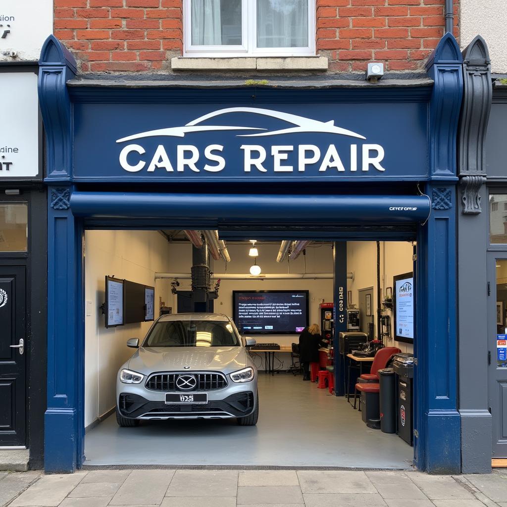 Car body repair shop located on Robson Way in Blackpool.