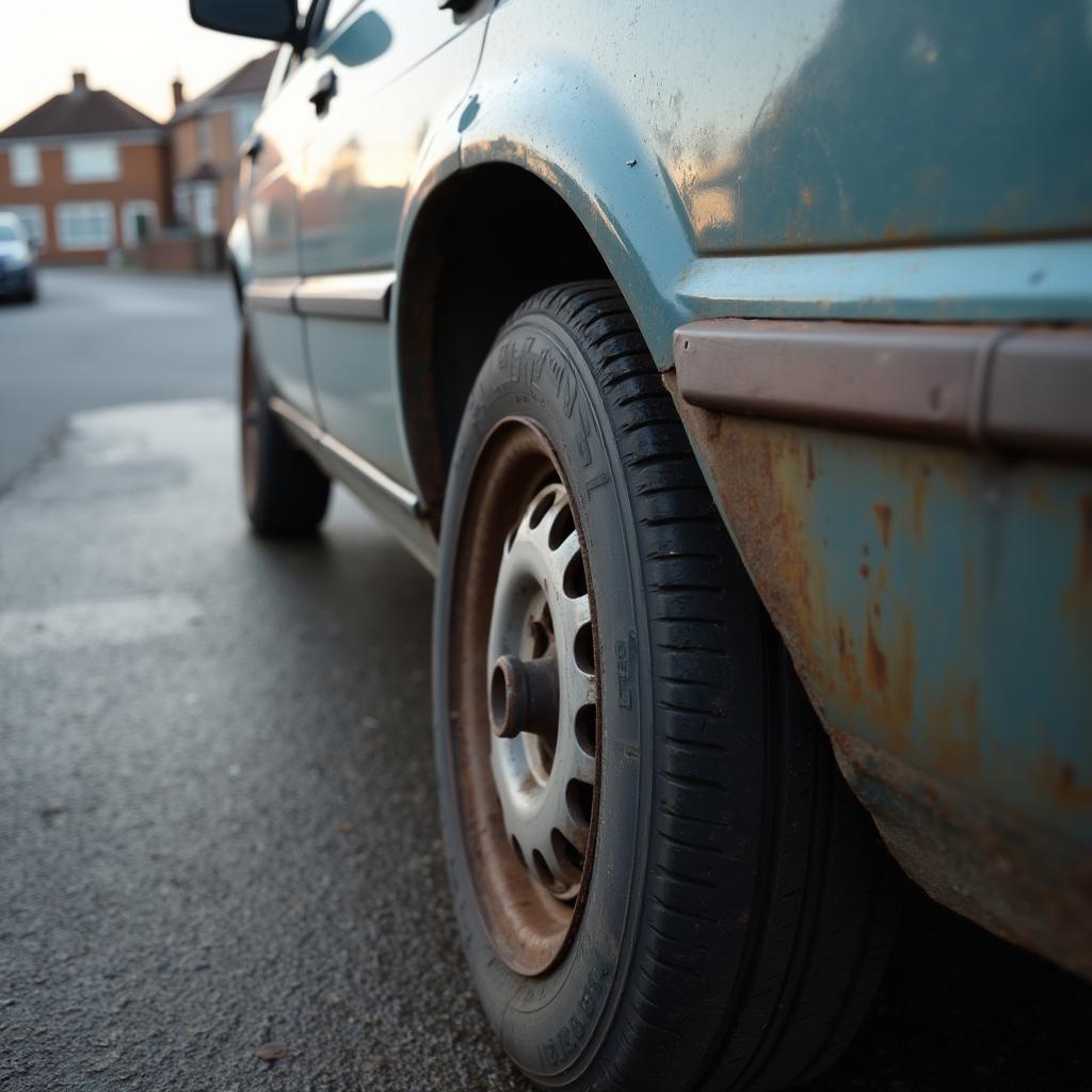 Car with Rust on Wheel Arch in Milton Keynes