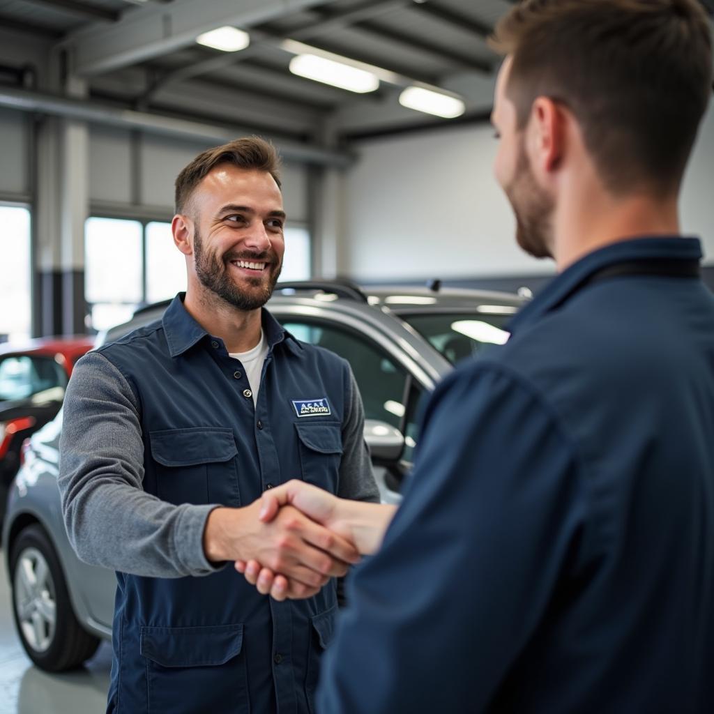 Satisfied Customer Receiving Car Keys