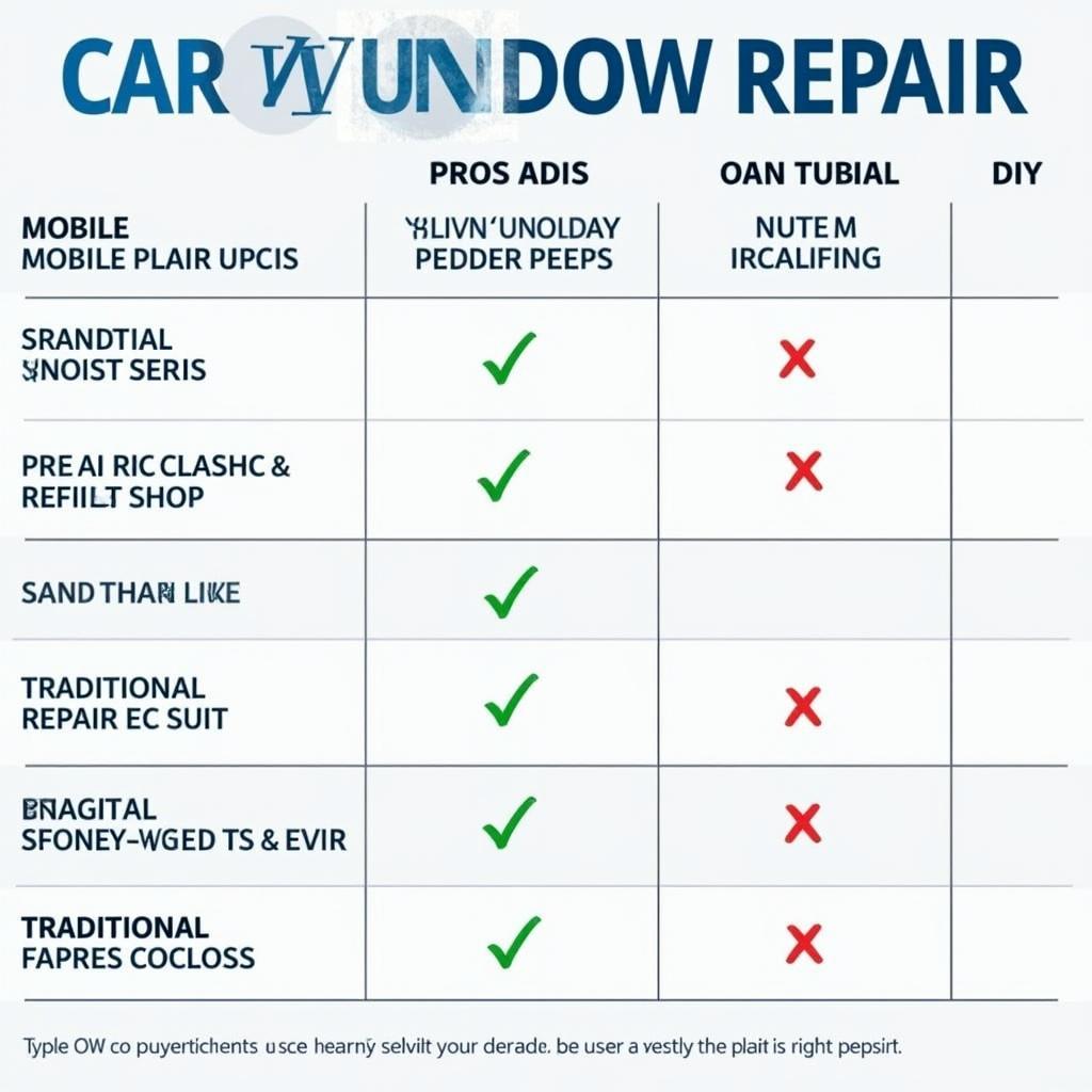 Comparing car window repair options in Seattle