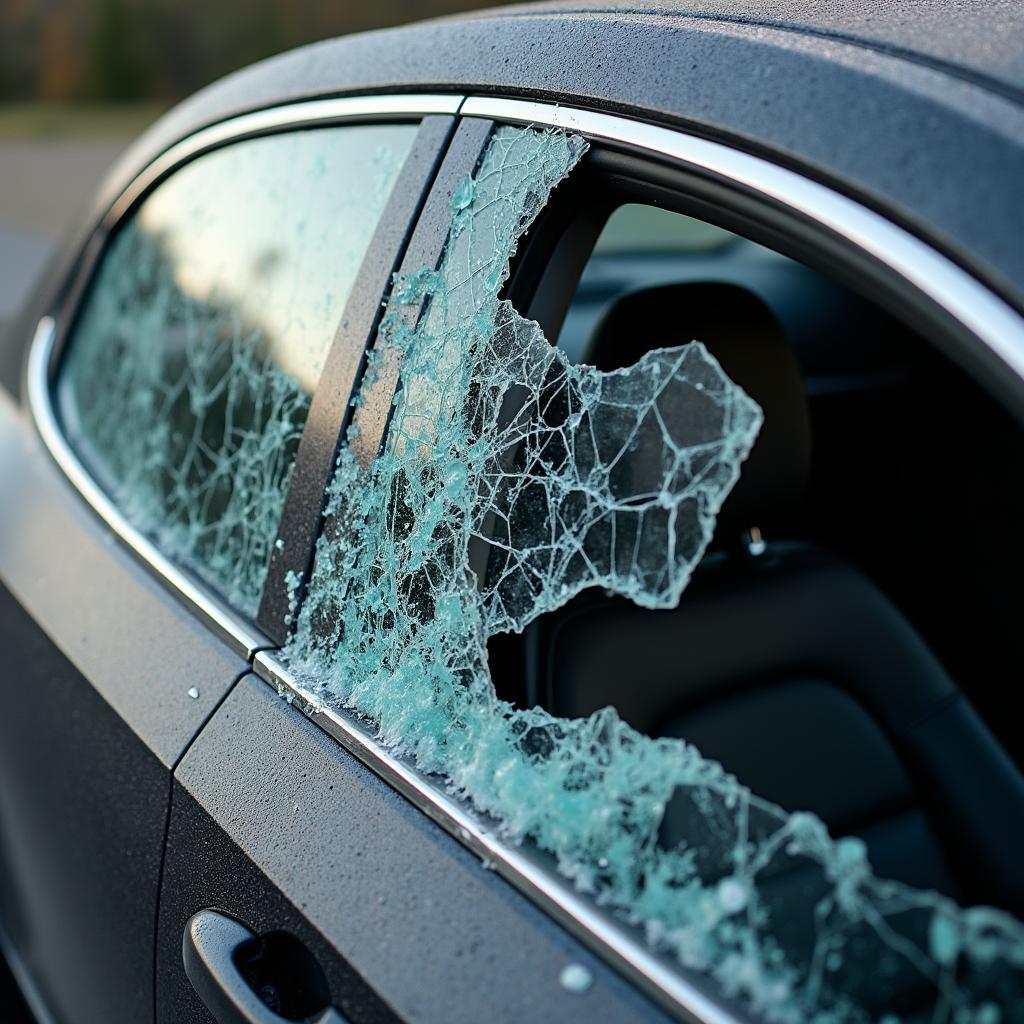 Shattered Car Window