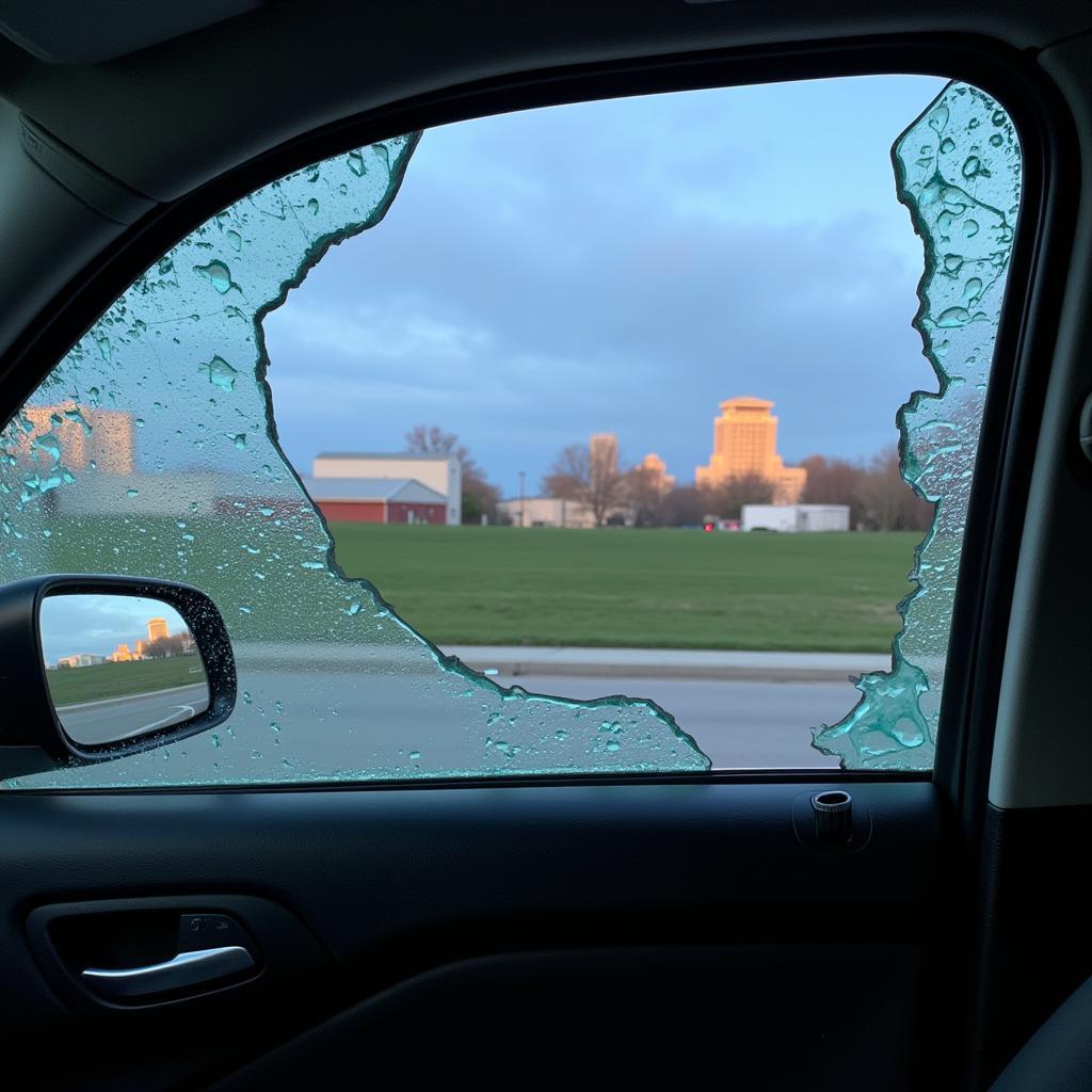 Shattered Car Window in Lafayette, Indiana