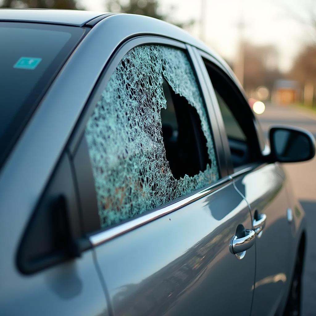 Shattered Side Car Window