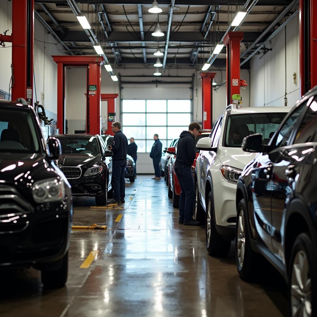 Modern car repair shop in South Belfast