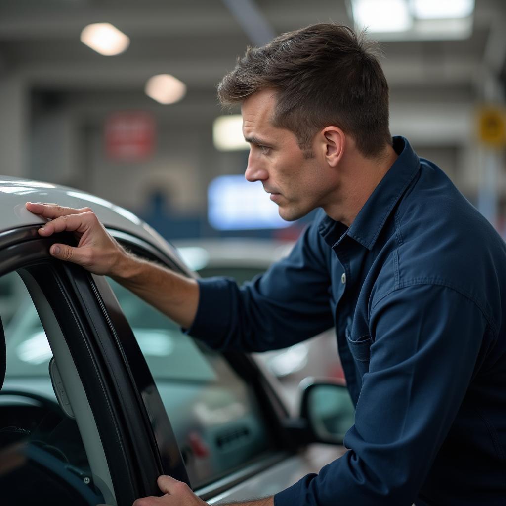 Skilled Technician Repairing Car Window in South Philly