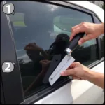 Using a Squeegee to Repair Tint Bubble