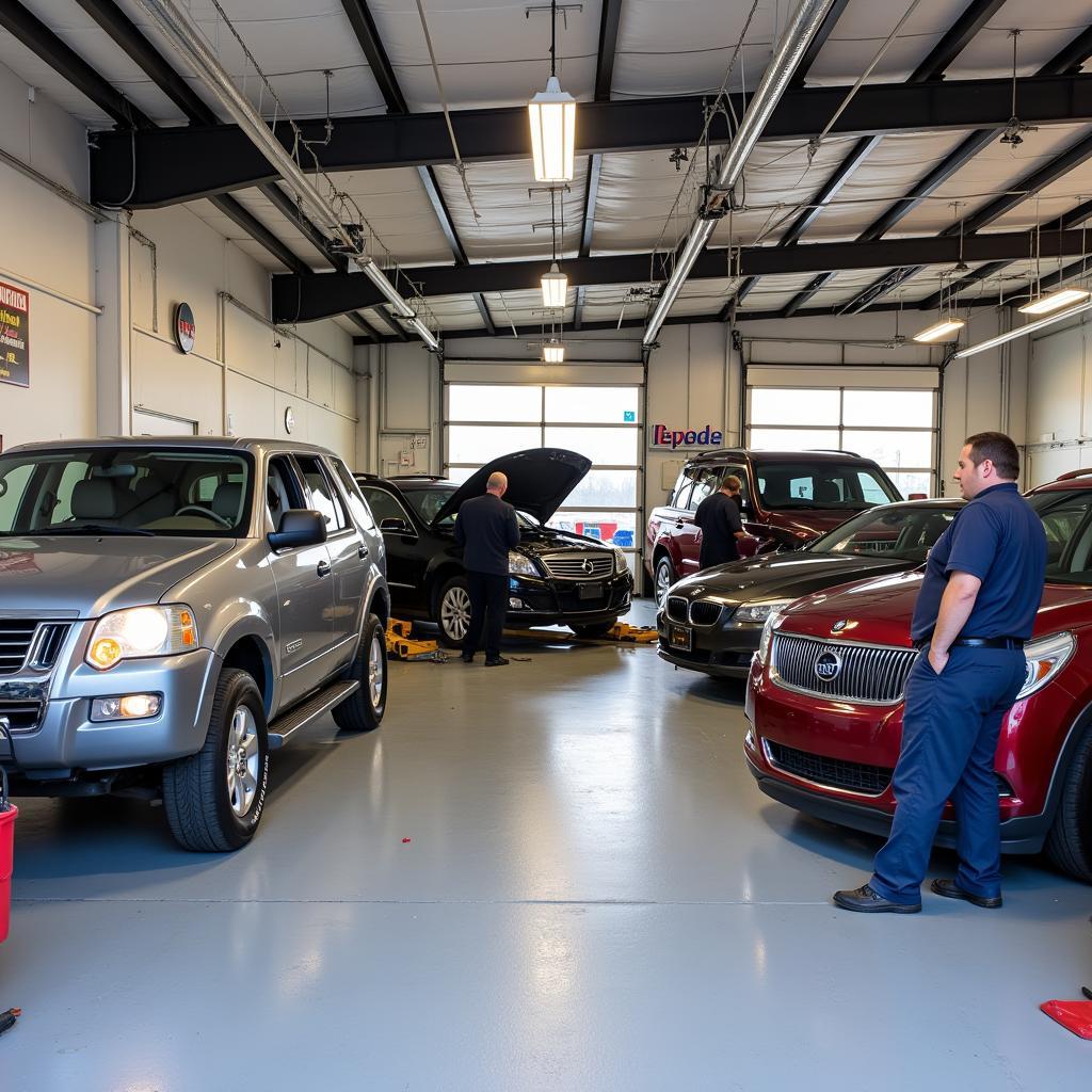 State College car repair shop with technicians