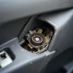 Car Window Mechanism with Stuck Component