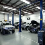 Modern car body repair shop on Sulgrave Road