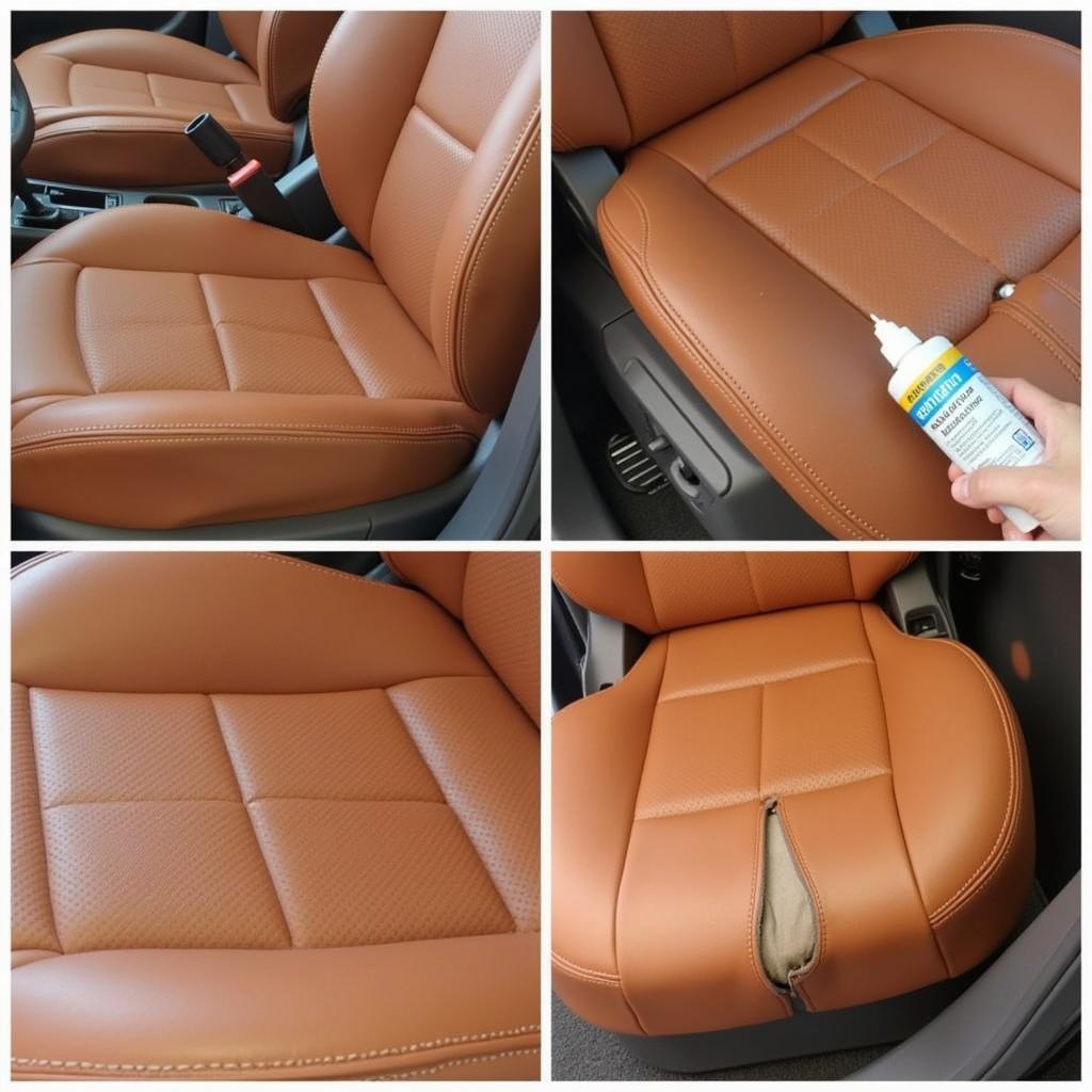 Repairing a Tear in a Tobacco Leather Car Seat