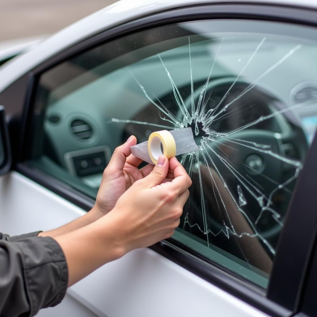 Temporary Car Window Fix With Tape