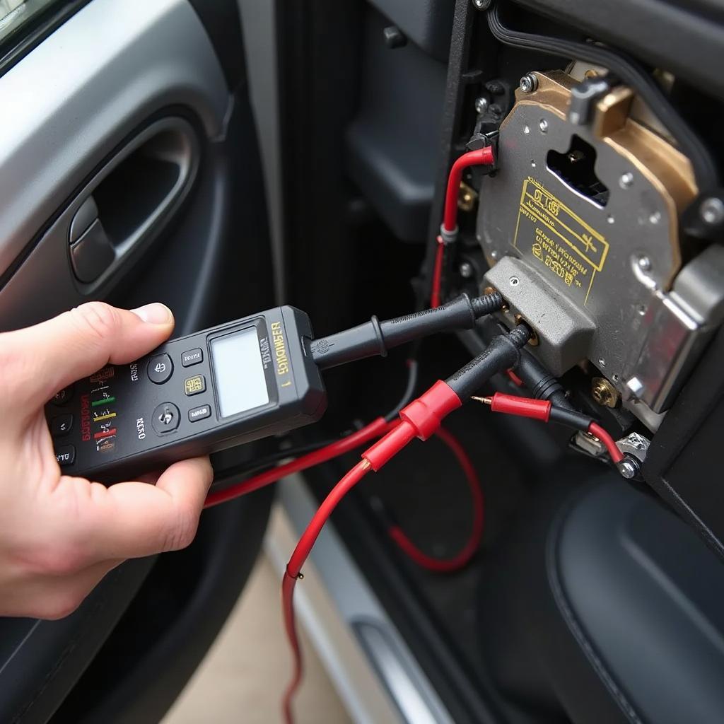 Testing Car Power Window Motor with Multimeter