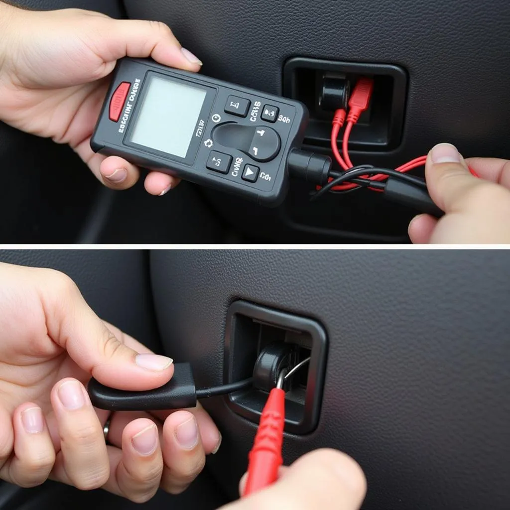 Testing Car Window Switch with Multimeter