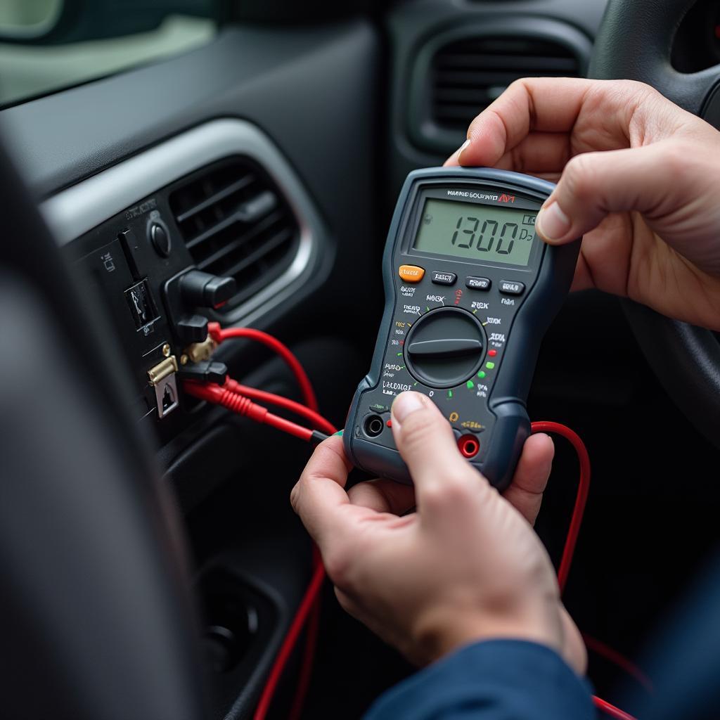 Testing Car Window Switch with Multimeter