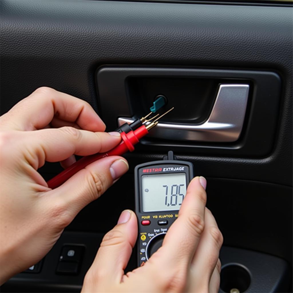 Testing a Car Window Switch with a Multimeter