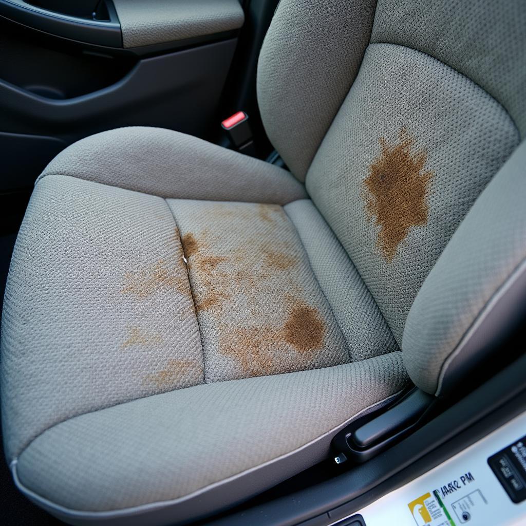 Torn Cloth Car Seat Damage