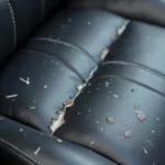 Torn Leather Car Seat Damage