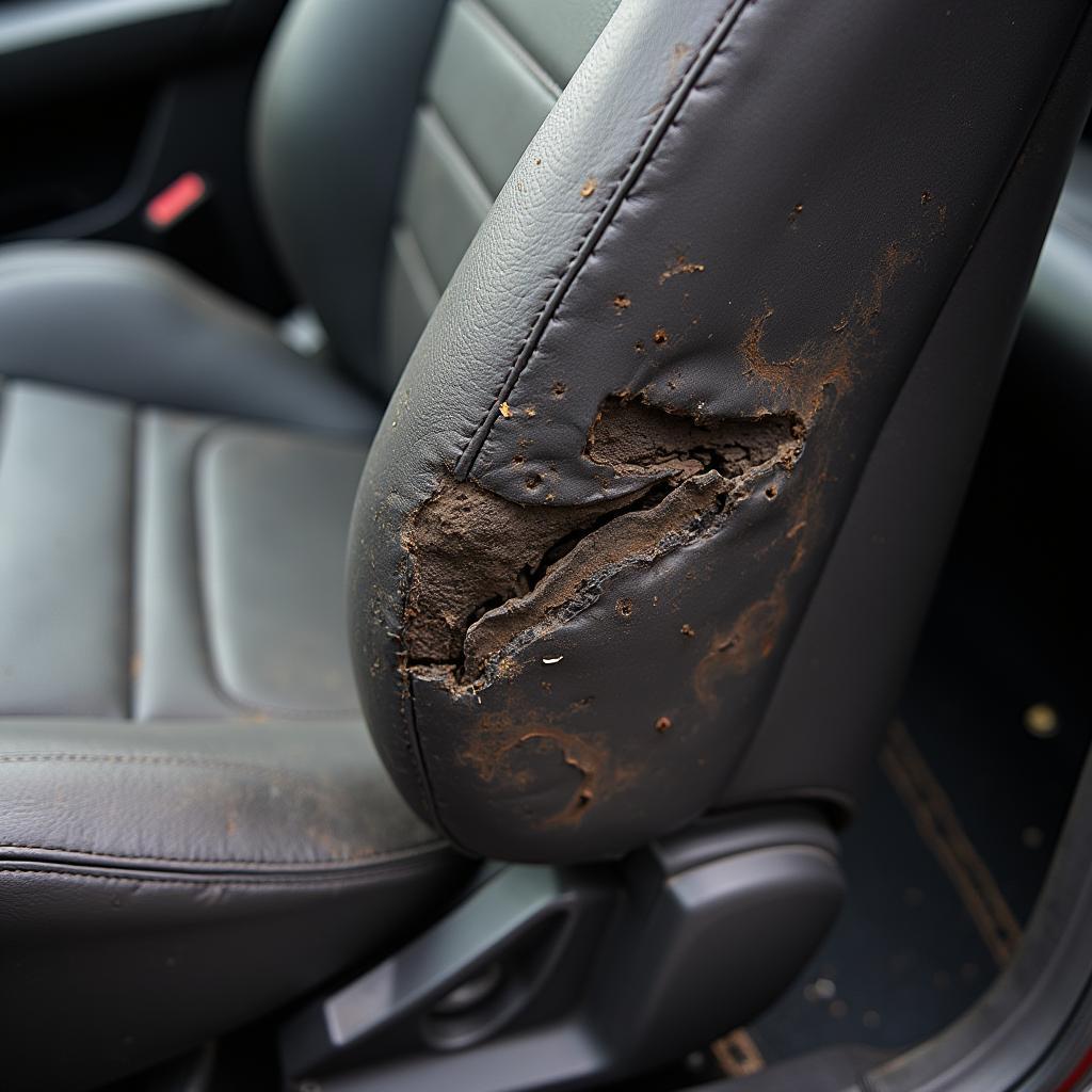 Repairing a Torn Leather Car Seat