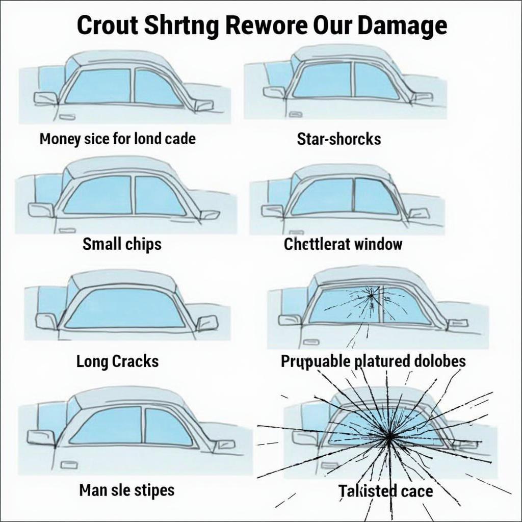 Common types of car window damage