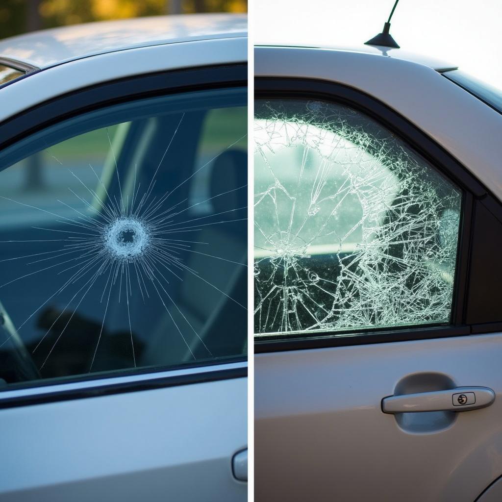 Windshield damage types requiring repair in Cuyahoga