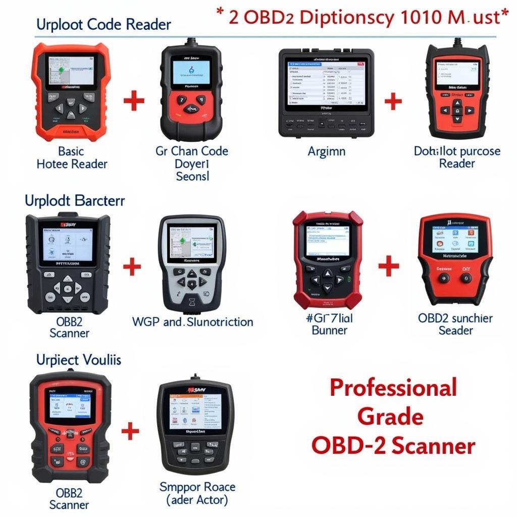 Various OBD2 Scanners at Different Price Points