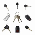 Various Types of Car Keys on Display