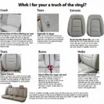 Types of Vinyl Car Seat Damage