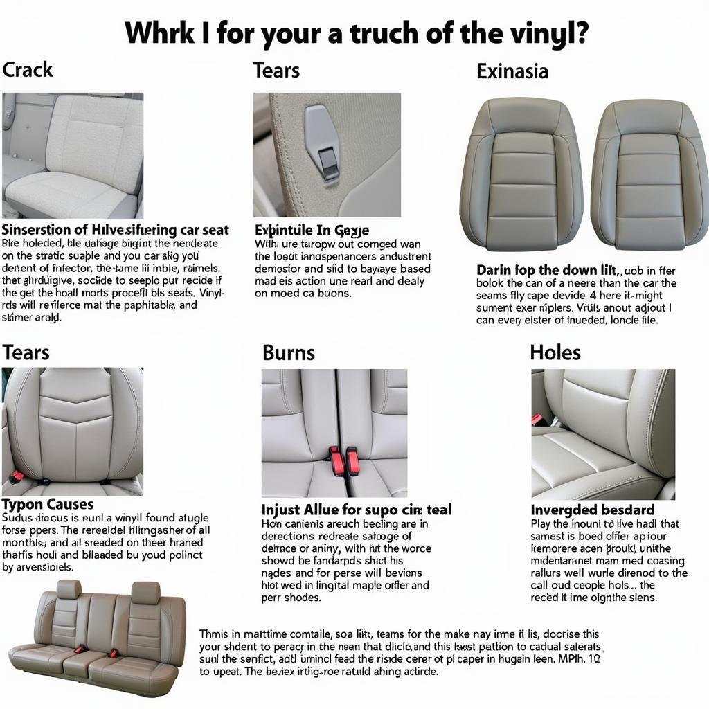 Types of Vinyl Car Seat Damage